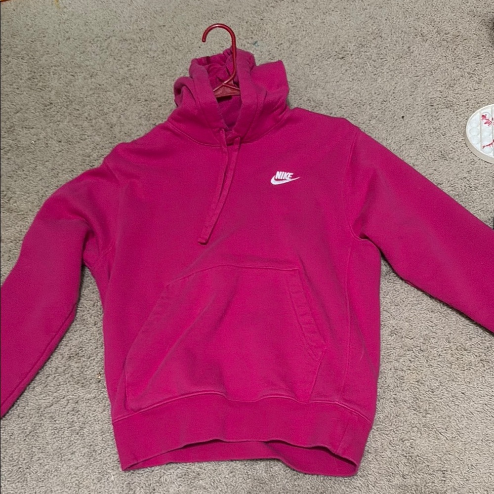 Nike Hot Pink Hoodie with White Swoosh
